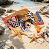 Asciugamano da Spiaggia Personalizzato con Nome Masha e Orso, per Viaggio Campeggio Festa in Spiaggia Decorazione Casa, Regalo di Compleanno per Famiglia e Amici