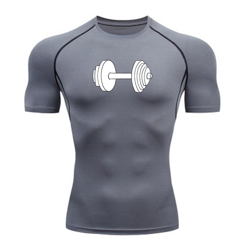 Men's Quick Dry Compression Sport T-Shirt, Workout Fitness G