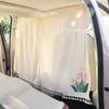 Cotton Cloth Car Divider Curtains Light Blocking Retractable Car Privacy Partition Suction Cup Curtain Car Interior Accessories