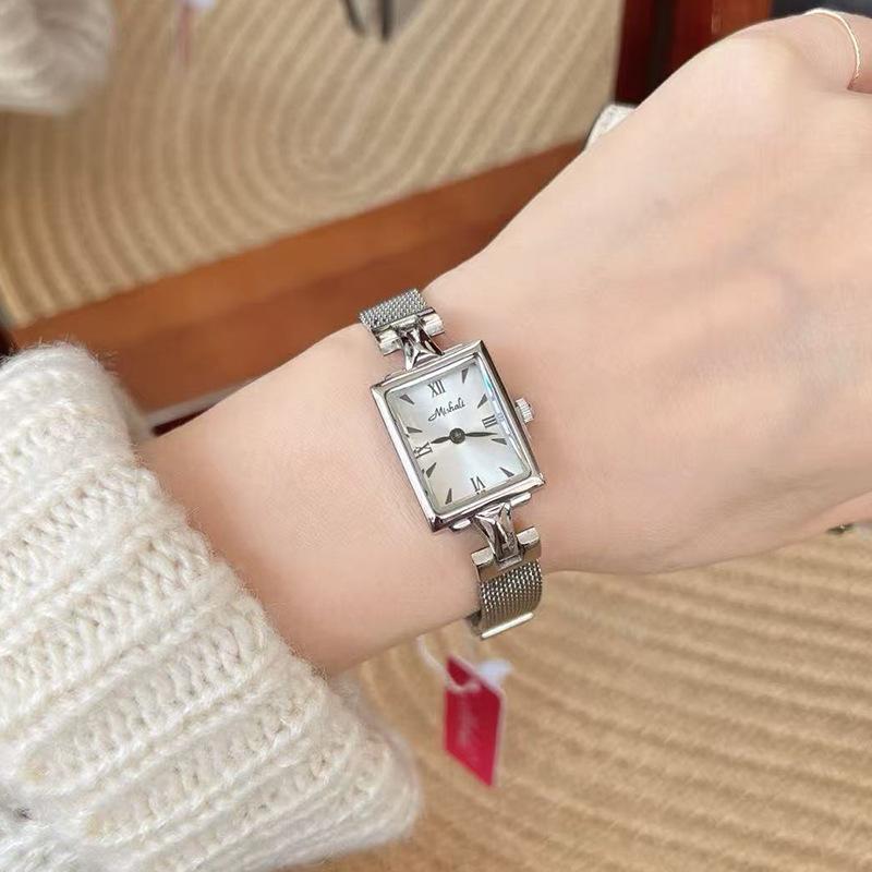 Cold Wind Metal Bracelet Watch Women'S Rectangular Student Watch Quartz Watch