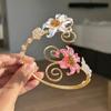 Baroque-style Baroque Flower Armlet Open-design Floral Arm Band Upper Arm Cuff  Festival