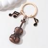 Classic Violin Notes Enamel Musical Instrument Music Good Gift For Friends Musician Handmade Jewelry Set Bag Charm