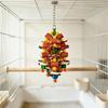 Indoor Cage Chew Toy for Parrots and Pet Birds, Wood Corncob Husk Hanging Design Foraging Shredding Toy for Daily Enrichment