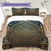 Muslim Pattern Bedding Uilt Set Uilt Cover Pillowcase Home Decoration Birthday Gift (1 * Duvet Cover + 2 * Pillowcase  Without Core)130