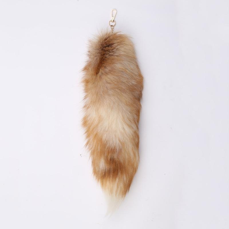 Animal Tail Key-Ring Furry Tails Chain Keychain Individualized Animal Keyring Gift Long Charm Keychain for Women Girl