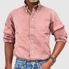 Men S Vintage Solid Color Long Sleeve Button Down Shirt