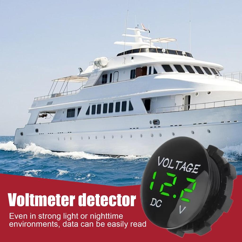 Voltmetr, Automobilový voltmetr DC LED Digitální displej Motocyklový tester ,