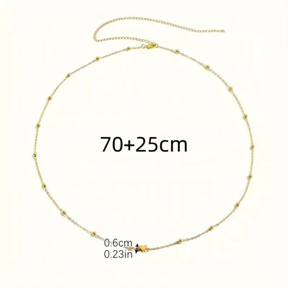 New Bohemian Style Waist Chain Heart Beads Hollow Out Body Chain Beach
