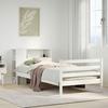 VidaXL Bunk Bed Without Mattress White 100x200 Cm Solid Pine Wood, Bed, Bedroom Furniture, Bed with Storage, 3321878