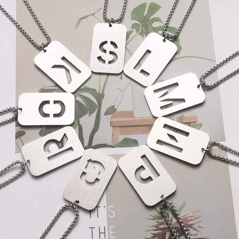 Personalized 2024 Stainless Steel Dog Tag Necklace: Hip Hop Style Long Chain for Couples