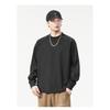 Mens Loose Round Neck Long Sleeve Heavyweight Casual Vintage Bottoming T Shirt