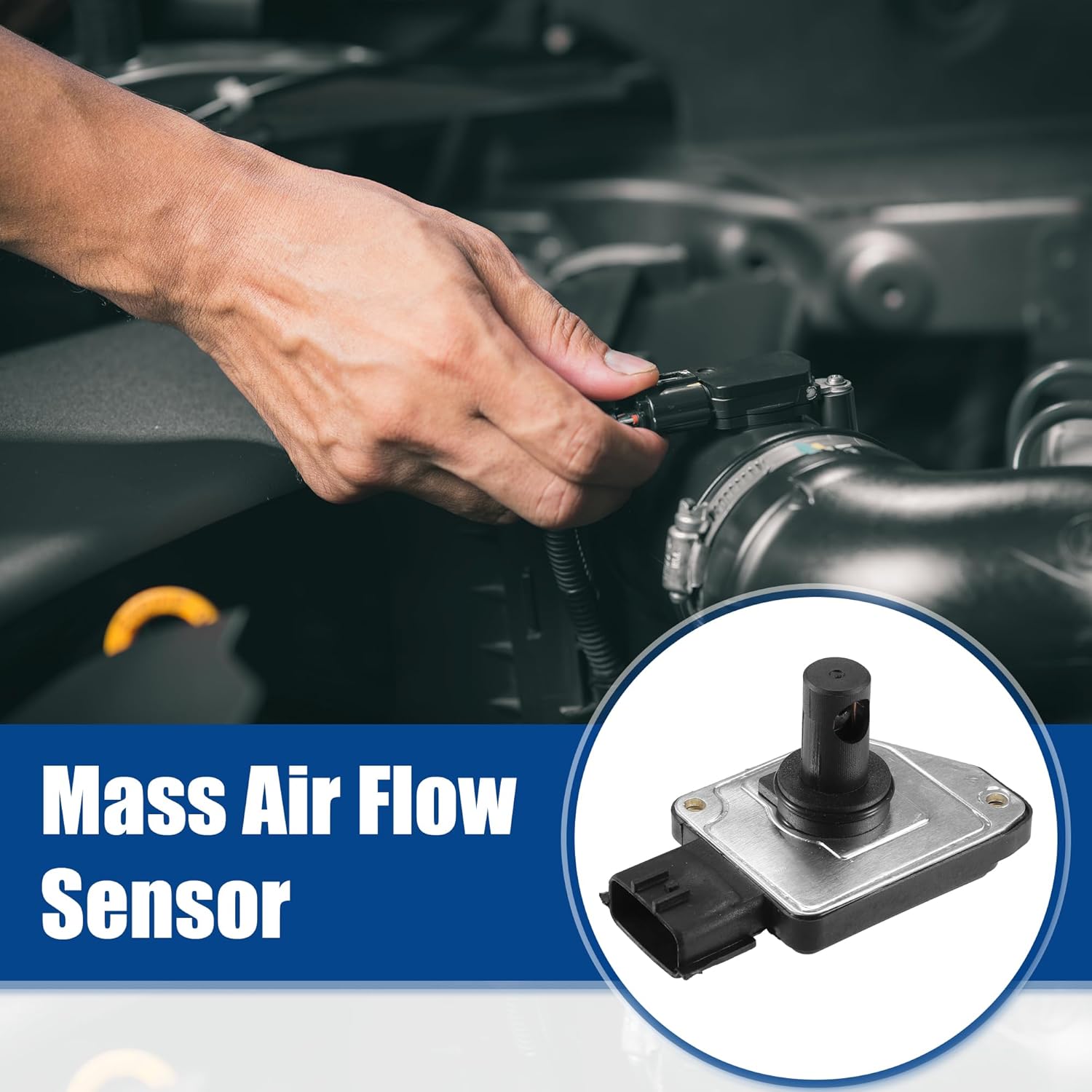 

ACROPIX Mass Air Flow Sensor Replacement Fit for Nissan Pathfinder 22680-2J200 - Pack of 1 Black