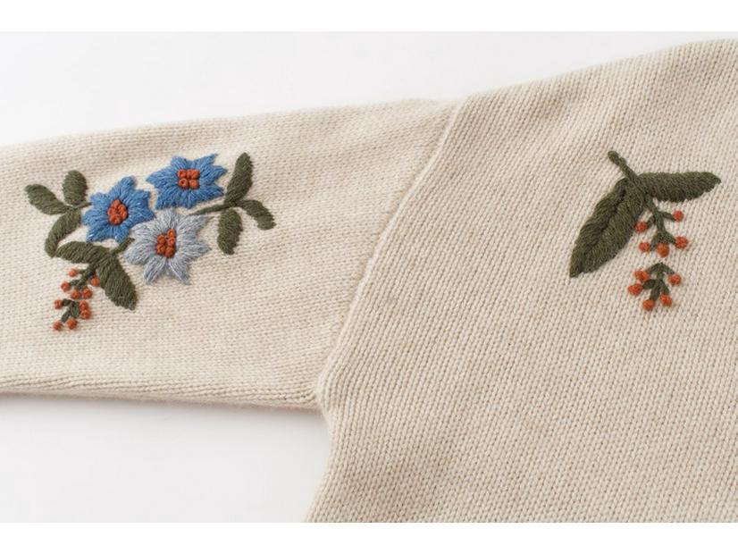 Handmade Embroidered Cashmere Sweater Cardigan - Autumn/Winter Fashion Knitwear