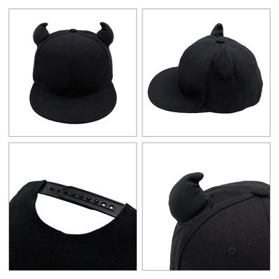 Baseball Cap with Devil Horn Decor Adult Adjustable Cap for Summer Outdoor Cycling Hiking Hat for Teens Men