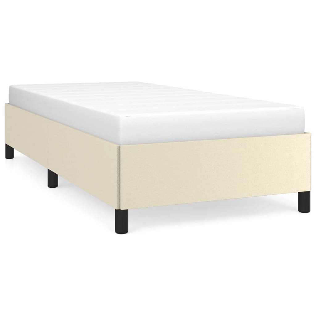 Bed Frame Cream 90x190 cm Artificial Leather