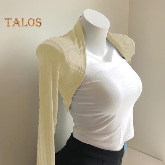 Solbeskyttelsesklær Ensfarget Langermet Slim Fit Solbeskyttelsesjakke Allsidig Ensfarget Danse- og Yogadrakt