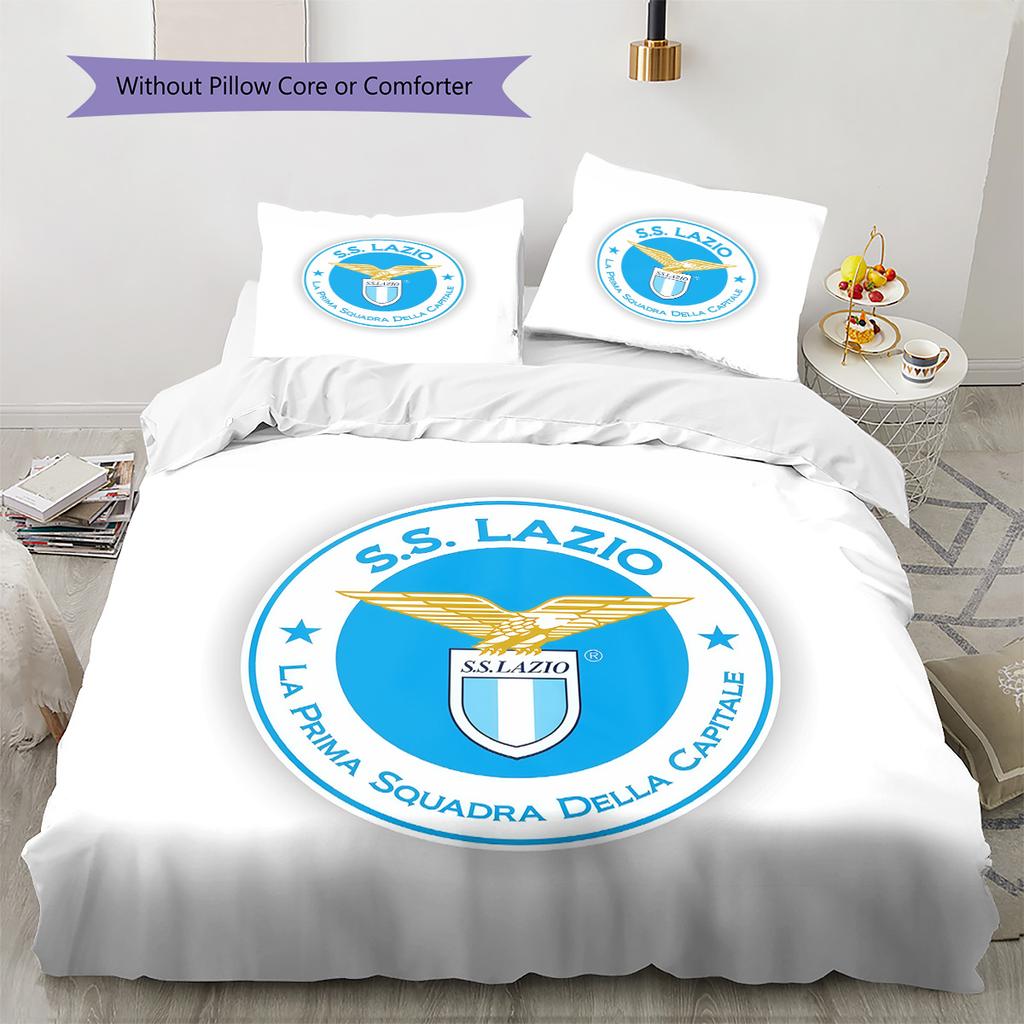 Lazio Pattern Bedding Quilt Set Home Decoration Gift (1 * Duvet Cover + 2 * Pillowcase Without Core)