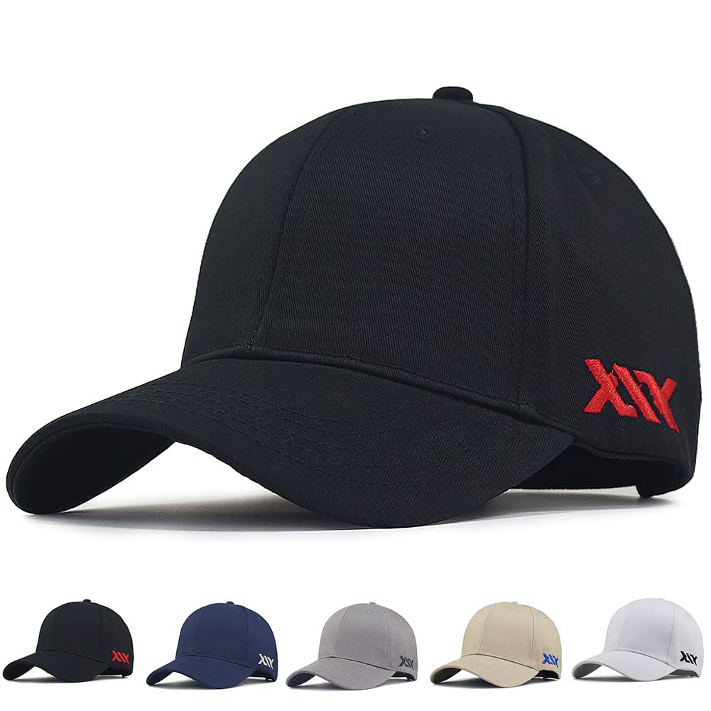 

Andeor Plus Size Extra Large Professionally Tested UPF Deep Sun Solid Cool Baseball Perfect for and Outdoor Activities Type 3 Men s Cap, 100% Cotton,