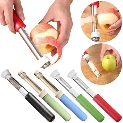 Hot 2 In 1 Apple Peeler Telescopic Stainless Steel Apple Core Remover Fruit Corer Apple Seed Remover Kitchen Gadgets Tool