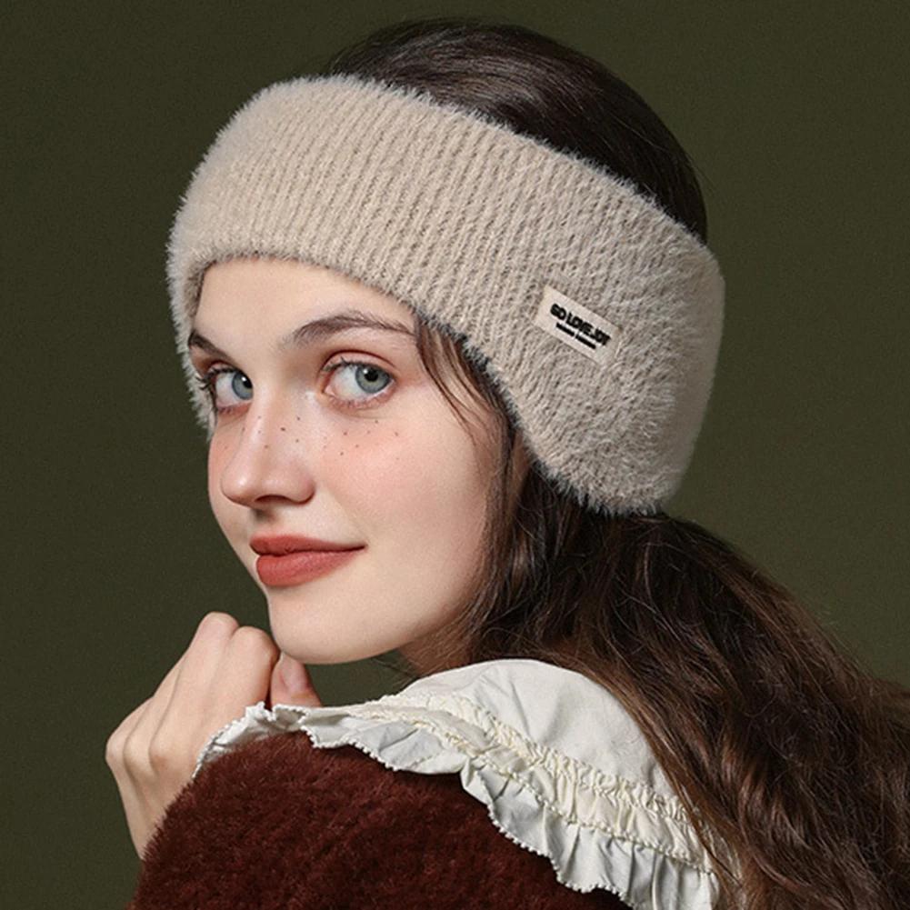 Winter Warme Gestrickte Ohrenschützer Winddicht Dickes Plüsch Ohrschutz Radsport Stirnband Herren Damen Outdoor Laufen Thermische Ohrenklappen