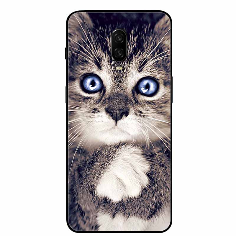 For Oneplus 6T Case Silicone Lovely TPU Soft Phone Cover for One Plus 6 6T Protective Back Shells oneplus6T Cute Cats Funda Capa