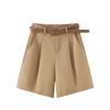 Women's High Waist Shorts Wide Leg Bermuda Shorts Loose Fit Solid Color Commuter Casual Summer Work Short Pants