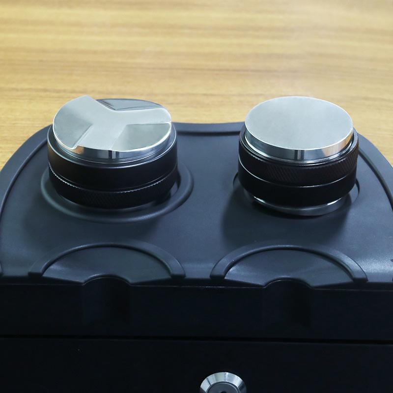 2 In 1 Espresso Coffee Tamper & Distributor - Adjustable 51-58.35mm Universal Sizes, Ergonomic Handle, Professional Coffee Tool,