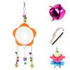 Non Toxic Pet Chicken Toy Wood Chicken Entertainment Toy Attractive Rooster Toy Mirror  Coop Play