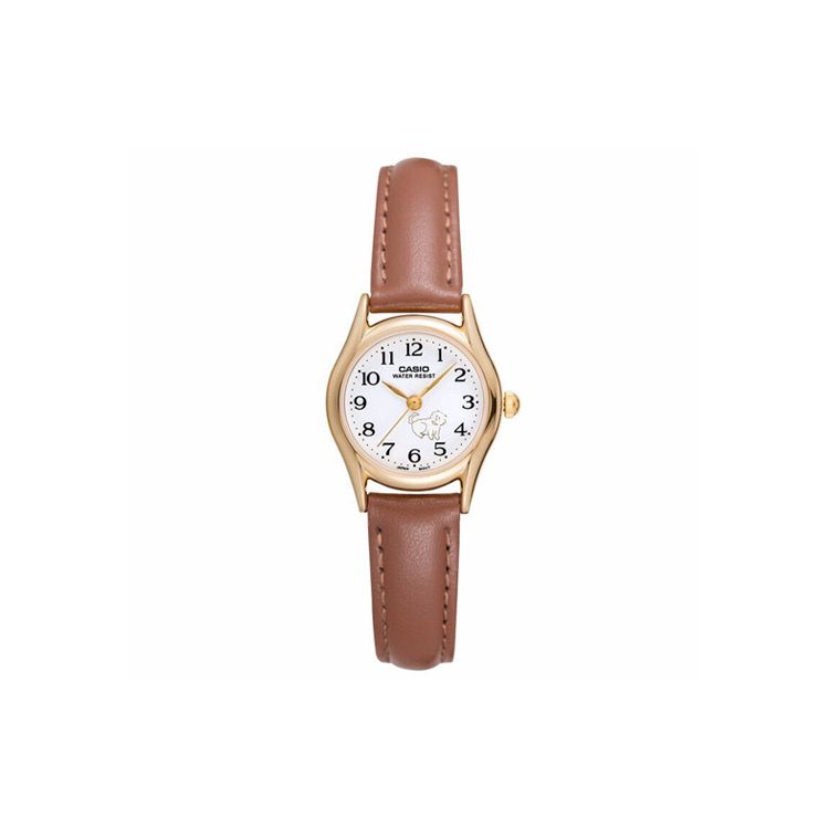 Casio Dress Series Fashionable Business Casual Classic Waterproof Quartz Watch Leather Strap Women watches White LTP-1094Q-7B7 Regular Watch Box,White