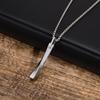 Vnox Mens Silver Color Bar Necklaces, Geometric Stainless Steel Pendant with Box Chain, Minimalst Metal Jewelry Gift for Him