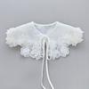 Organza Flower Fake Collar Exquisite Lace Neckline Shoulder Decoration Fake Collar  Women/girls