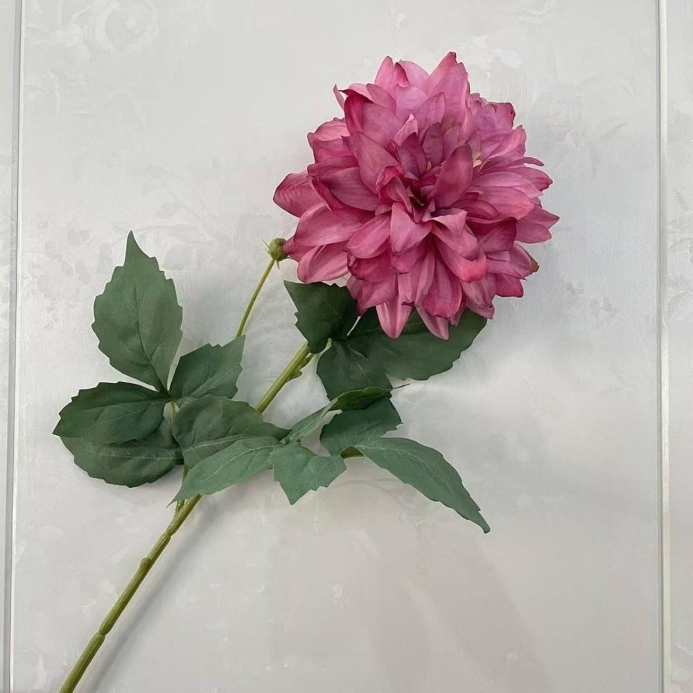 Handmade Craft Artificial Dahlia Flowers 64cm Length Silk Fake Flowers Festival Party Supplies Floral Fake False Flowers