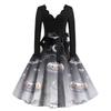 Women's Halloween Printed Maxi Dress for Party