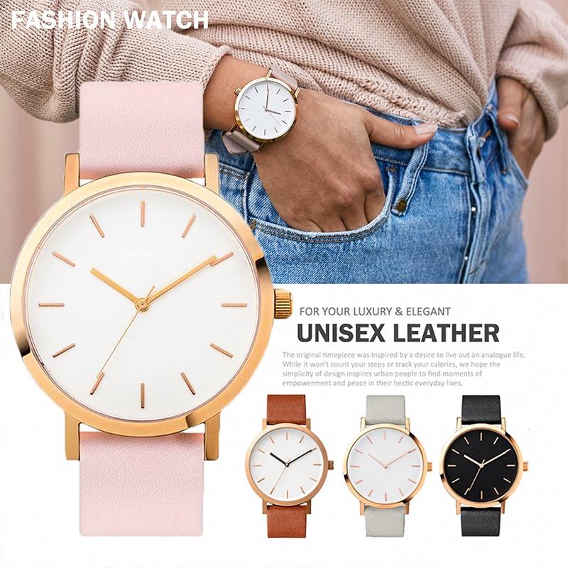 

Женские часы / Кварцевые часы с кожаным ремешком