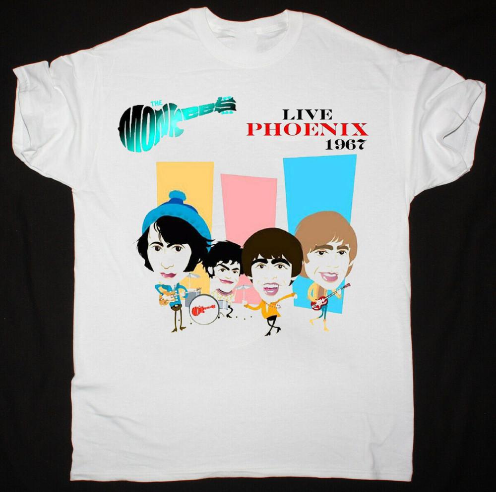 The Monkees Live in Phoenix in 1967 T Shirt Short Sleeve Cotton S-4XL Unisex T-Shirt S