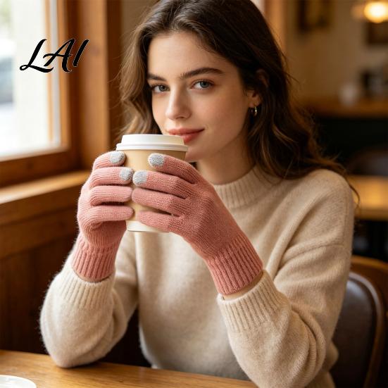 Daily Commuting Driving Gloves Knitted Touchscreen for Women Men Winter Warm Five Finger Gloves Mens Womens Thermal Cold Weather Texting And Outdoor