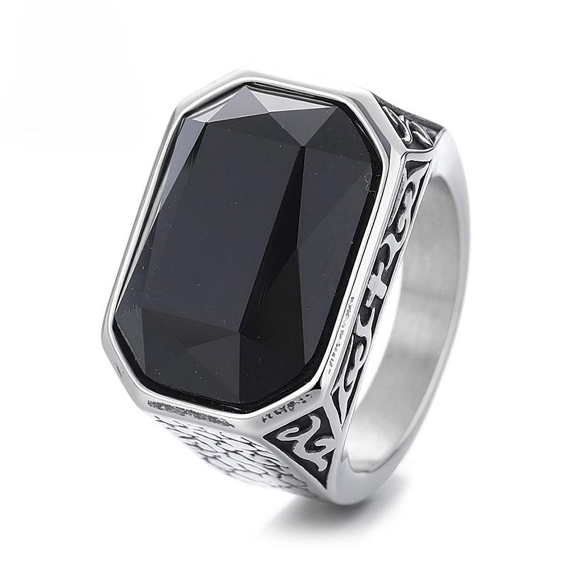 Creative Business Personality Men's Gem Ring Viking Street Ring Trend Jewelry 2026