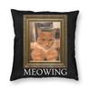 Funny Meowing Cat Mewing Meme Pillowcase Printed Polyester Cushion Cover Decor Throw Pillow Case Cover Car Wholesale ''