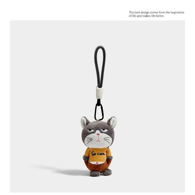 Cute Plush Animal Keychain Bear Cat Pig Rabbit Bag Charm Car Keyring Women Fashion Accessories Birthday Gift