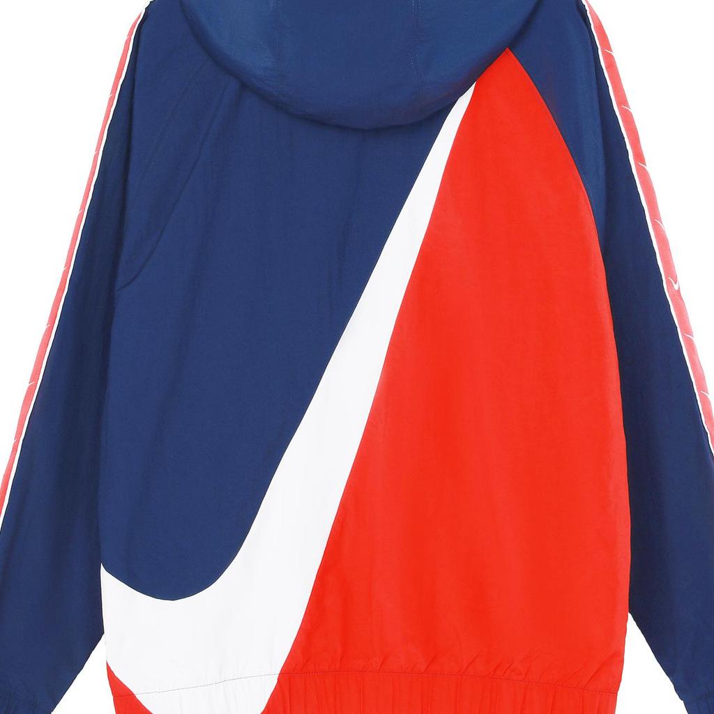 Nike Big Swoosh Half-Zip Hooded Jacket Men Outerwear Blue Red CV9168-451