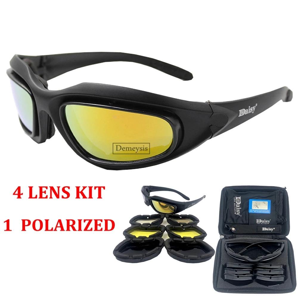 C5 Tactical Goggles Windproof Sand Riding Glasses Night Vision Explosion-proof Impact-resistant Shooting Goggles