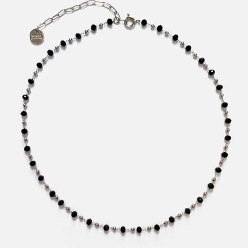 LOVE ME MONSTER [Surgical] Ball & Black Crystal Choker
