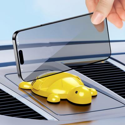 Support de Téléphone de Voiture avec Plaque Numéro de Stationnement 2-en-1 Multifonctionnel Forme Tortue Support de Téléphone Portable Rotation 360 Degrés Fixation Téléphone Tableau de Bord Véhicule