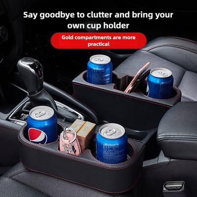 Car Leather Cup Holder Tray Side Pocket Vehicle Benz BMW Sorento Santa Fe Palisade Grandeur Gap Car Cup Holder