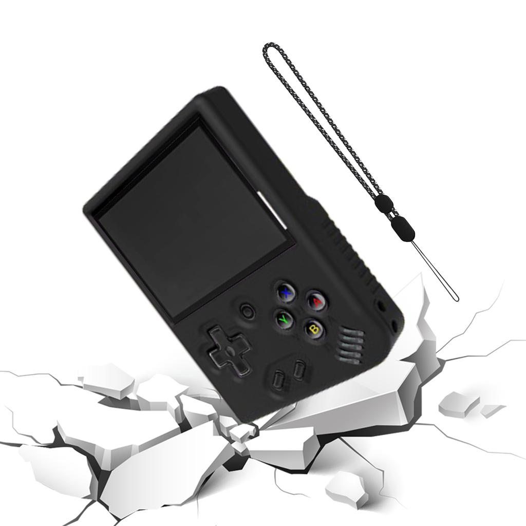 Game Console Protective Case Anti-Collision Silicone Case Protective Skin Scratch-Resistant Cover With Lanyard Compatible For Mini Plus Console