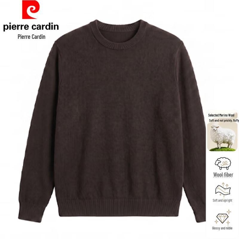 Pierre Cardin Men's Fine Spun Wool Blend Crew Neck Sweater