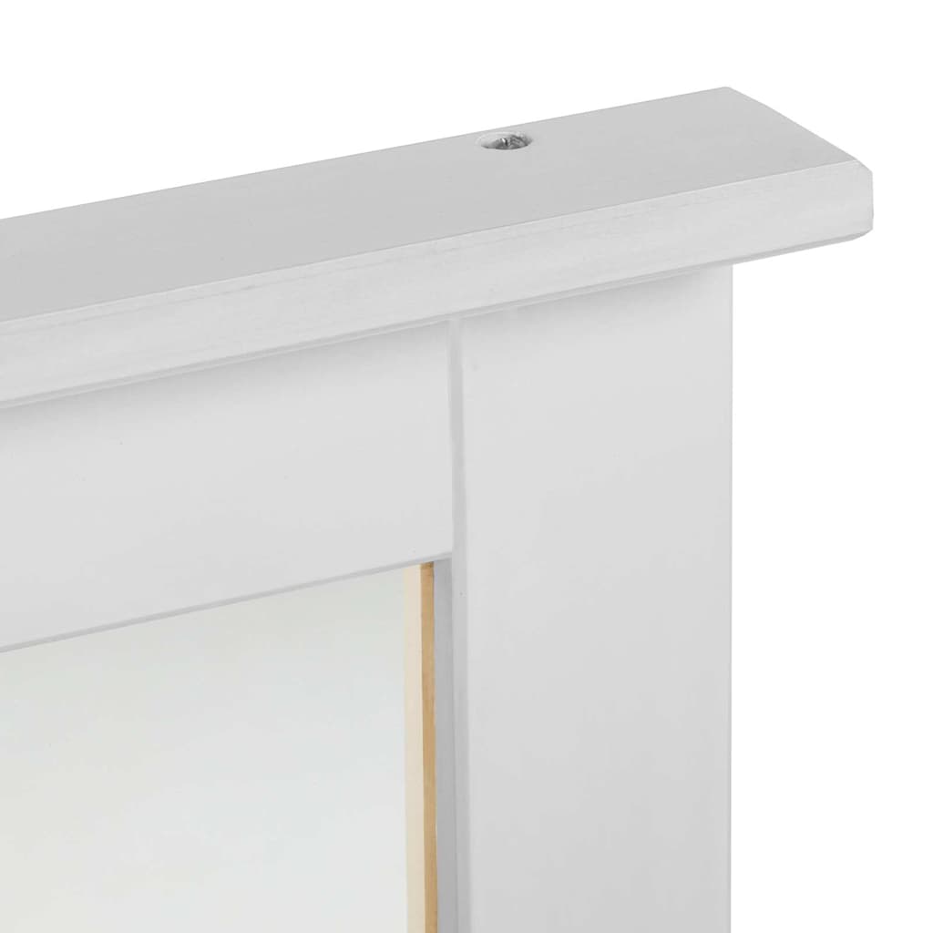 VIGO Mirror Antique White 55.5 x 5 x 70 cm Solid Pine Wood