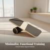 Natural Wood Finish Roller Balance Board Physical Rehabilitation Wooden
