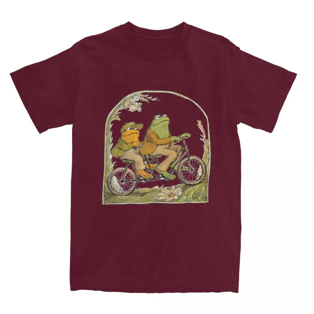 Kikker En Pad T-shirt Strandhuisje Core Vintage T-shirts Puur Katoen Trendy T-shirt Voor Mannen Korte Mouwen Casual T-shirts