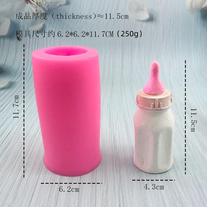 Lovely Baby Bottle Shape Silicone Candle Mold Aromatherapy Soap Mould Cake Candy Baking Tool DIY Craft Kitchen Accessories
